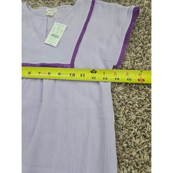 J.Crew Crewcuts Girls XS (4-5) Lilac Gauze Dress w/ Fringe Trim NWT Summer Cute - Picture 5 of 7